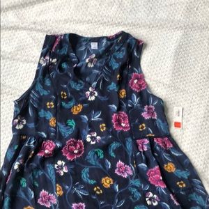Women navy blue floral dress